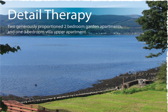 Detail Therapy - Two generously proportioned 2 bedroom garden apartments, and one 3 bedroom villa upper apartment.